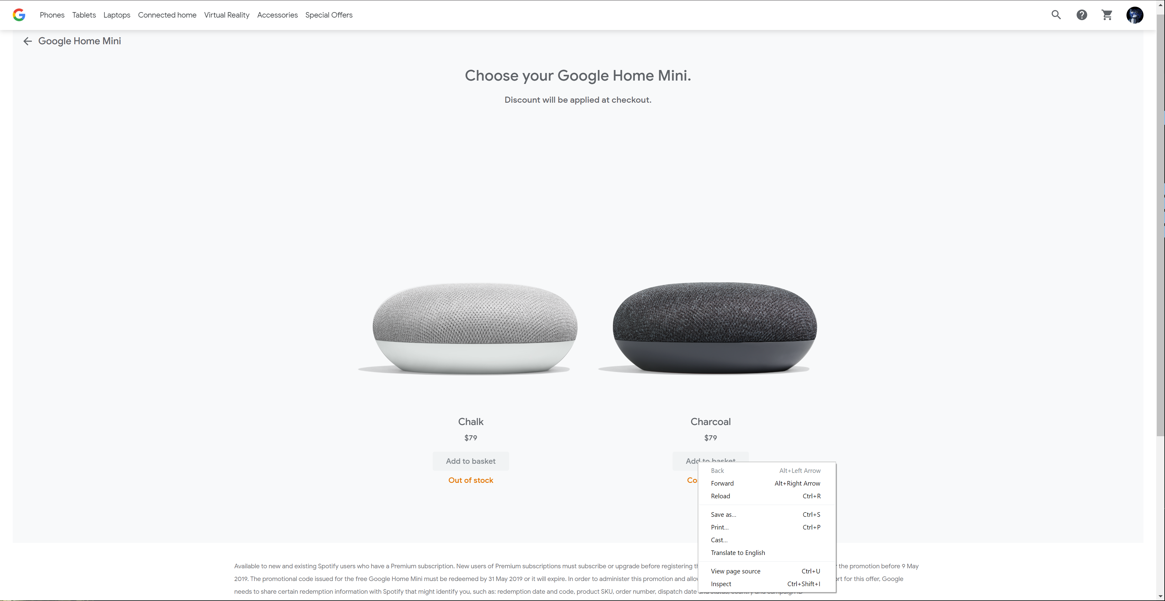 Google home mini free with spotify india
